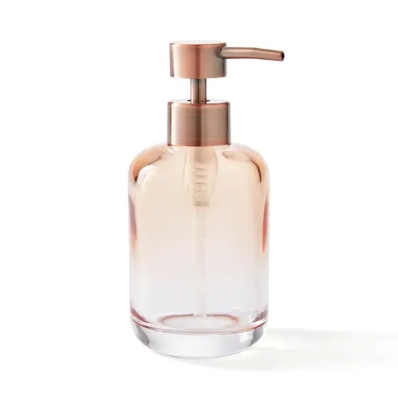 Ombre Soap Dispenser - Apricot, Glass