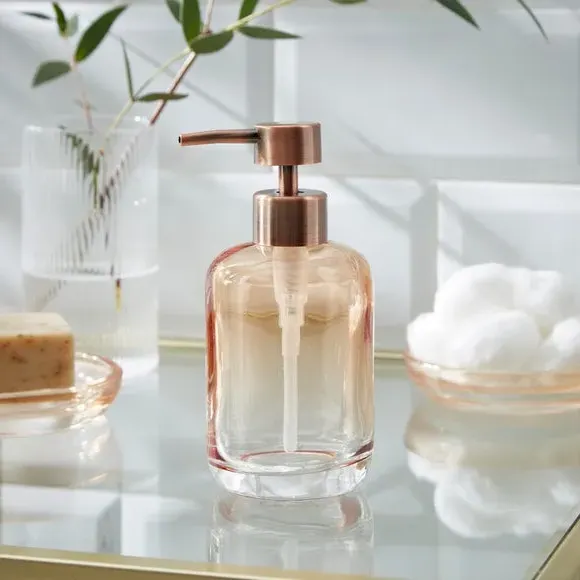 Ombre Soap Dispenser - Apricot, Glass image
