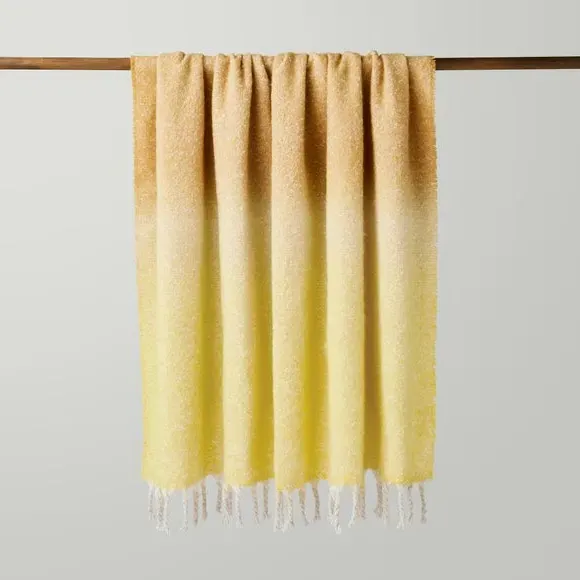 Ombre Throw Blanket - Ochre, Mohair