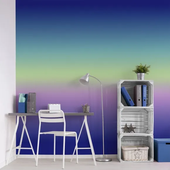 Ombre Wall Mural - Blue, Non-Woven Paper image