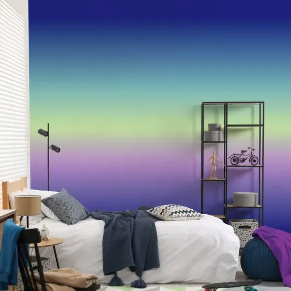Ombre Wall Mural - Blue, Non-Woven Paper