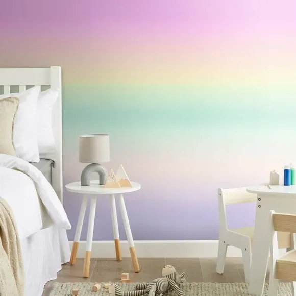 Ombre Wall Mural - Pink, Non-Woven Paper