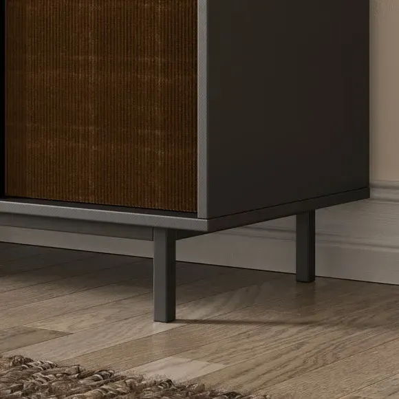 Open Sideboard with 8 Compartments - Black