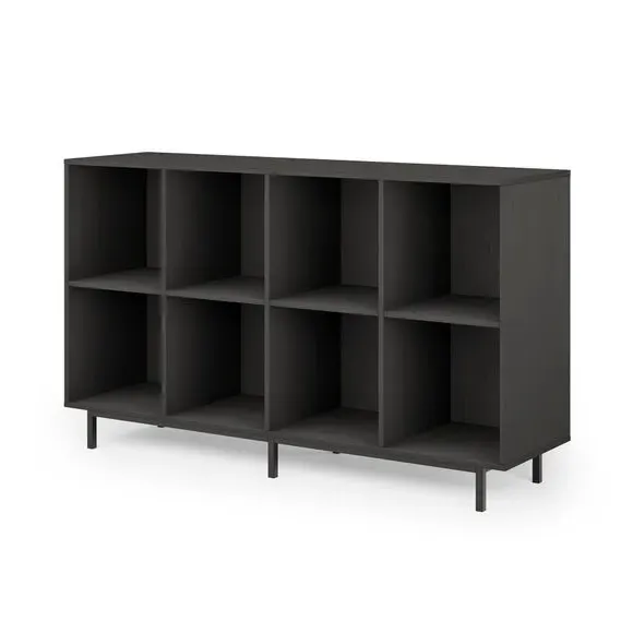 Open Sideboard with 8 Compartments - Black