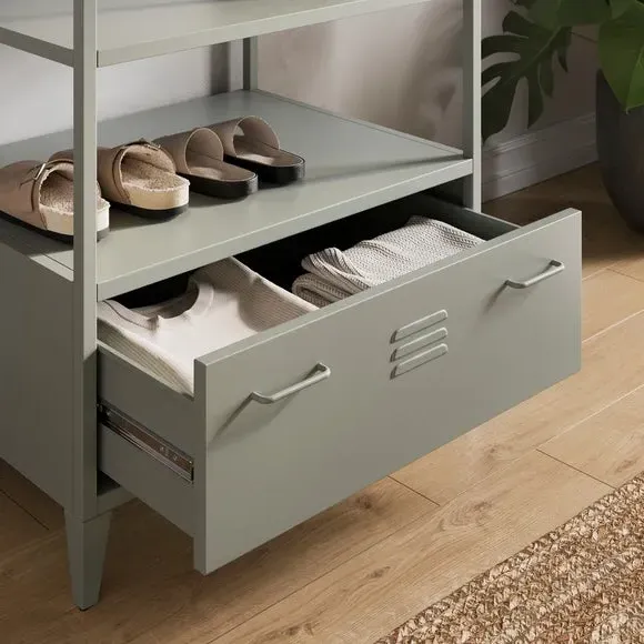 Open Wardrobe with Adjustable Legs - Sage, Metal