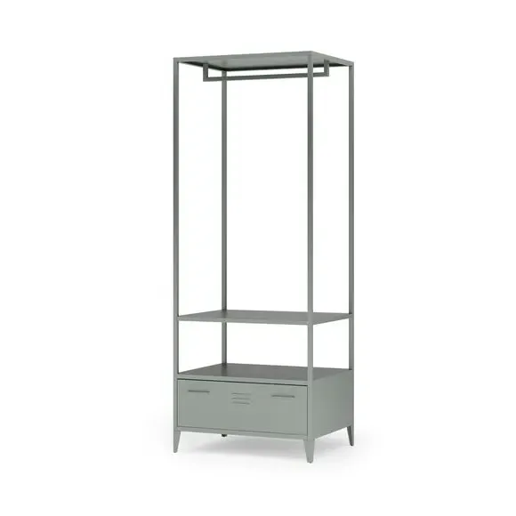 Open Wardrobe with Adjustable Legs - Sage, Metal