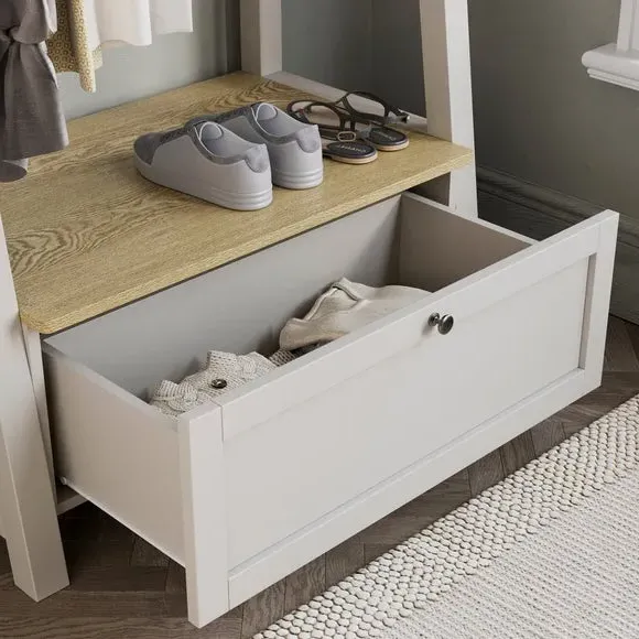 Open Wardrobe with Hanging Space - Stone