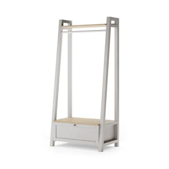 Open Wardrobe with Hanging Space - Stone