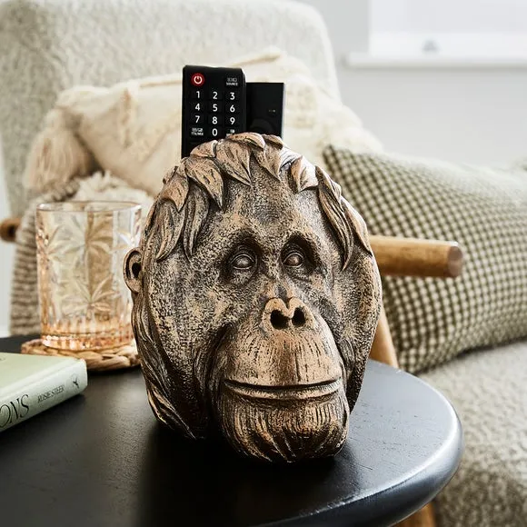 Orangutan Remote Holder - Brown, Resin