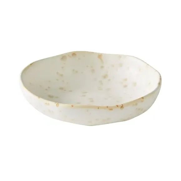 Organic Bowl with Speckle Glaze - Cream, Ceramic