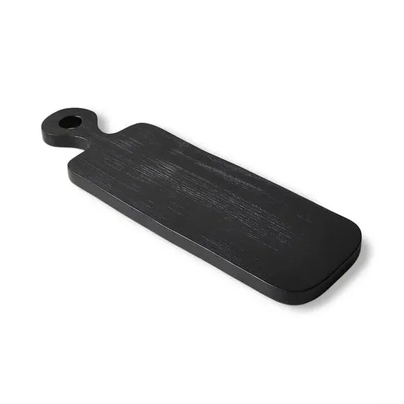 Organic Serving Board - Black, Pine Wood