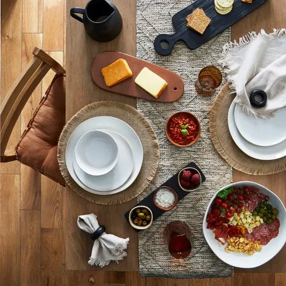 Organic Serving Board - Black, Pine Wood