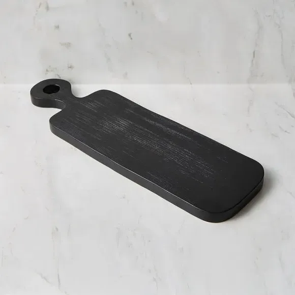 Organic Serving Board - Black, Pine Wood image
