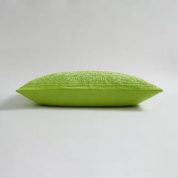 Oriental Cushion Stone Washed - Lime, Cotton