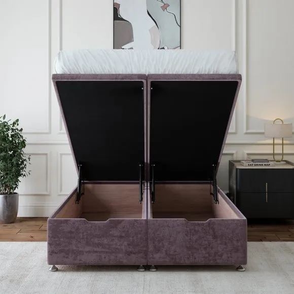 Ottoman Bed Base with Storage - Mauve, Chenille