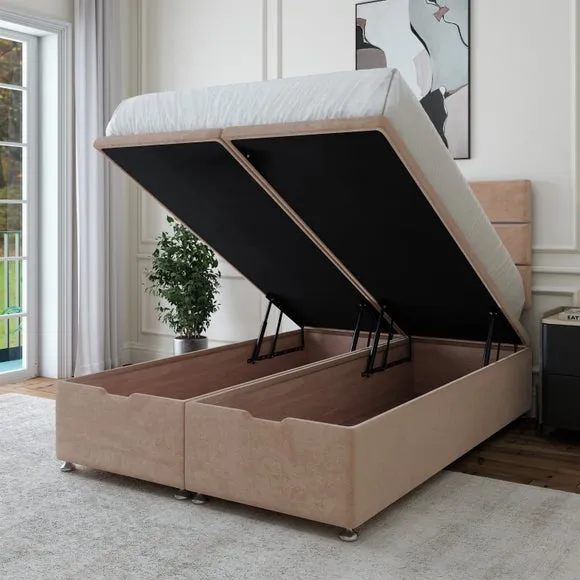 Ottoman Bed Base with Storage - Mink, Chenille