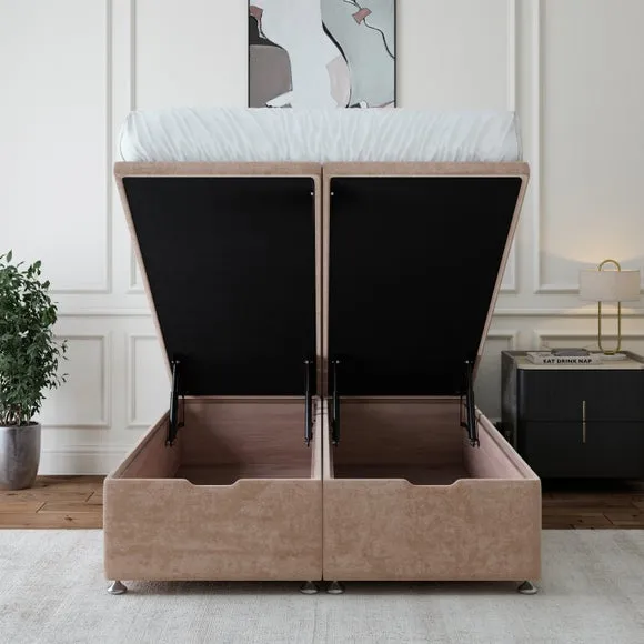 Ottoman Bed Base with Storage - Mink, Chenille