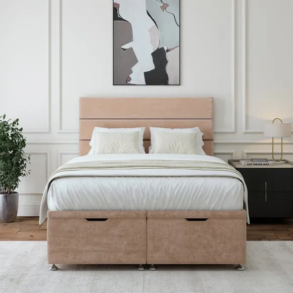 Ottoman Bed Base with Storage - Mink, Chenille