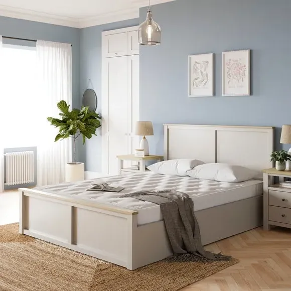 Ottoman Bed Frame with Storage - Stone, Timber image
