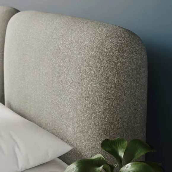 Ottoman Bed with Storage - Grey, Boucle