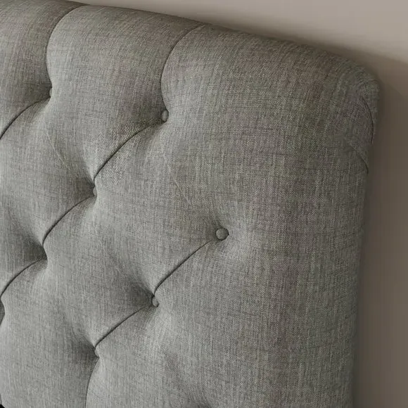 Ottoman Bed with Storage - Grey, Chenille