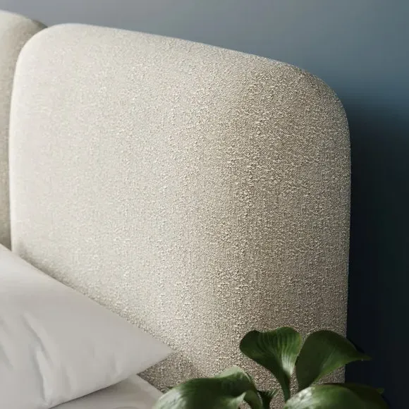 Ottoman Bed with Storage - Natural, Boucle