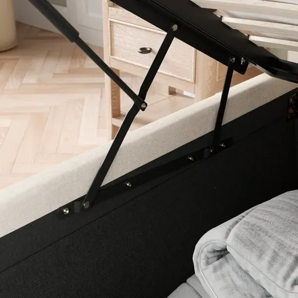 Ottoman Bed with Storage - Natural, Fabric