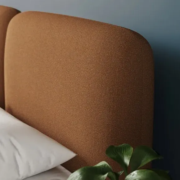 Ottoman Bed with Storage - Rust, Boucle