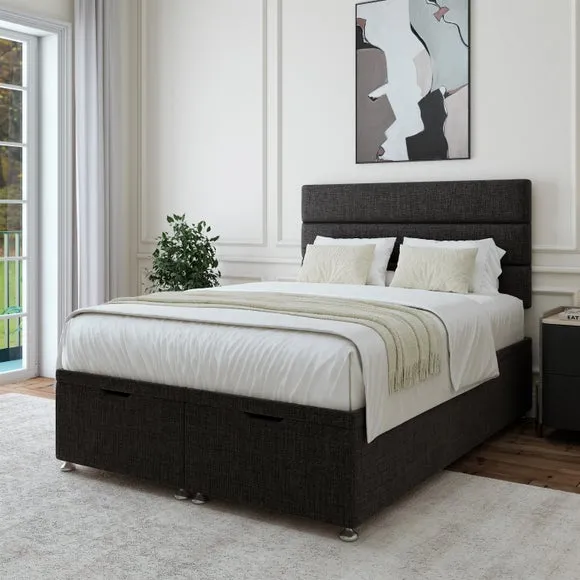 Ottoman Storage Base - Graphite, Woven Fabric image