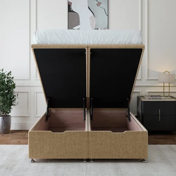 Ottoman Storage Base - Pebble, Woven Fabric