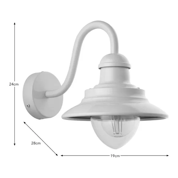 Outdoor Wall Light Traditional - Off-White