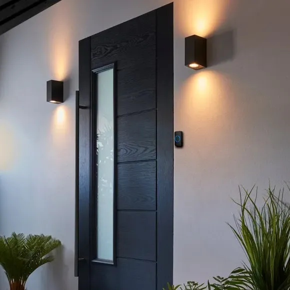Outdoor Wall Light with IP44 Rating - Black