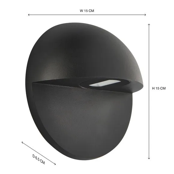 Outdoor Wall Light with LED - Black