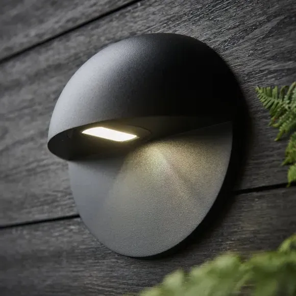 Outdoor Wall Light with LED - Black image