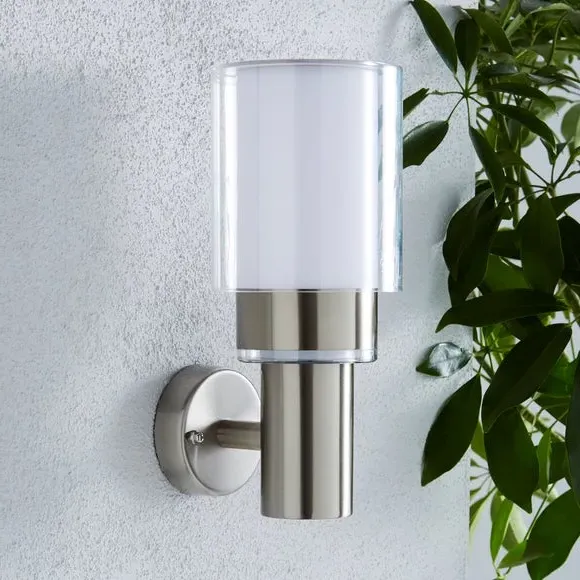 Outdoor Wall Light with LED - Silver, Steel