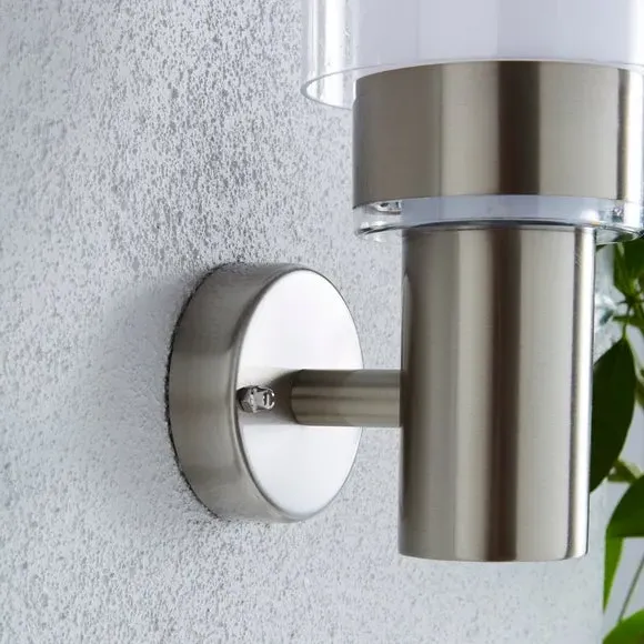 Outdoor Wall Light with LED - Silver, Steel
