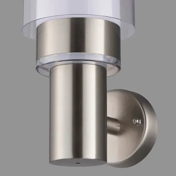 Outdoor Wall Light with LED - Silver, Steel