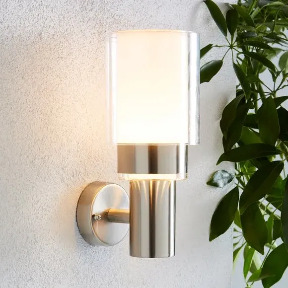 Outdoor Wall Light with LED - Silver, Steel image