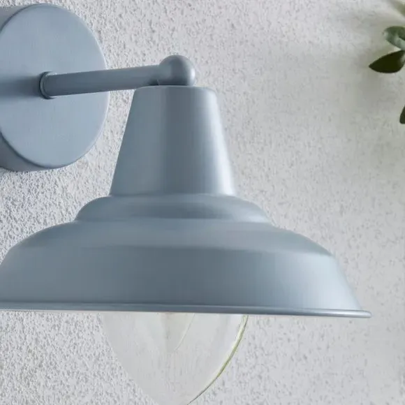 Outdoor Wall Light with Tapered Shade - Grey
