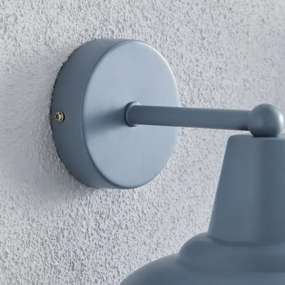 Outdoor Wall Light with Tapered Shade - Grey