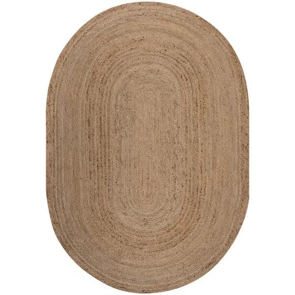 Oval Braided Rug - Natural, Jute