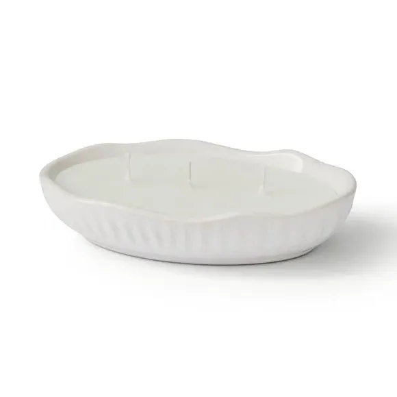 Oval Multi Wick Candle - White, Decorative Vessel