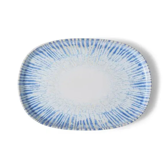 Oval Platter - Blue, Stoneware