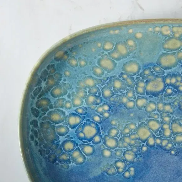 Oval Platter - Blue, Stoneware