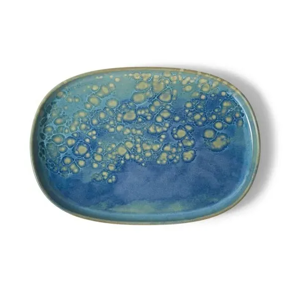 Oval Platter - Blue, Stoneware