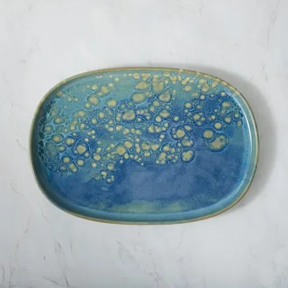 Oval Platter - Blue, Stoneware image