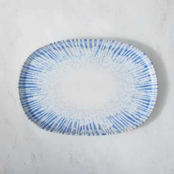 Oval Platter - Blue, Stoneware image