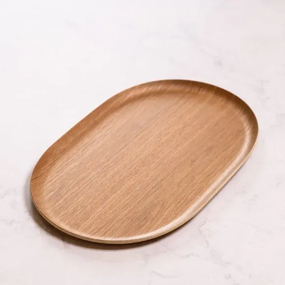 Oval Serving Tray - Natural, Plywood image