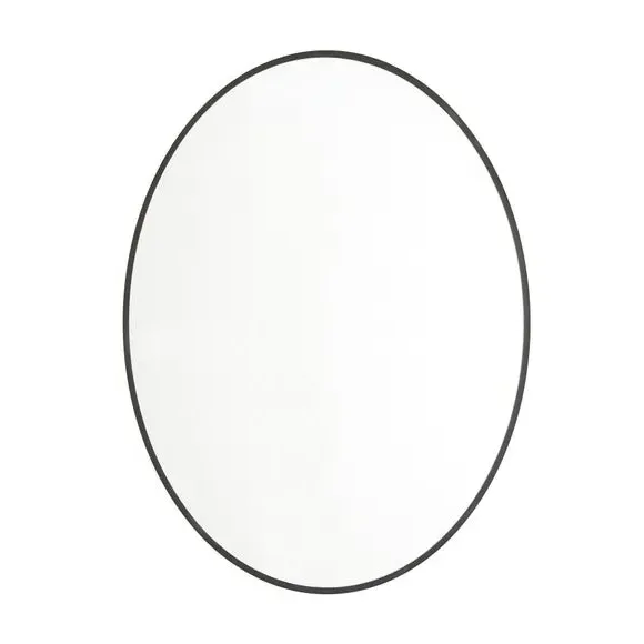 Oval Wall Mirror - Black, MDF Frame