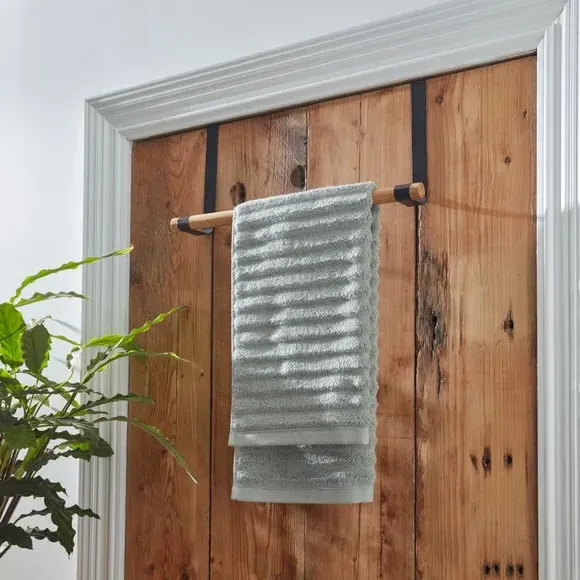 Over Door Towel Rail - Natural, Bamboo